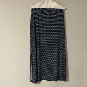 89th & Madison Navy Midi Side Slit Skirt